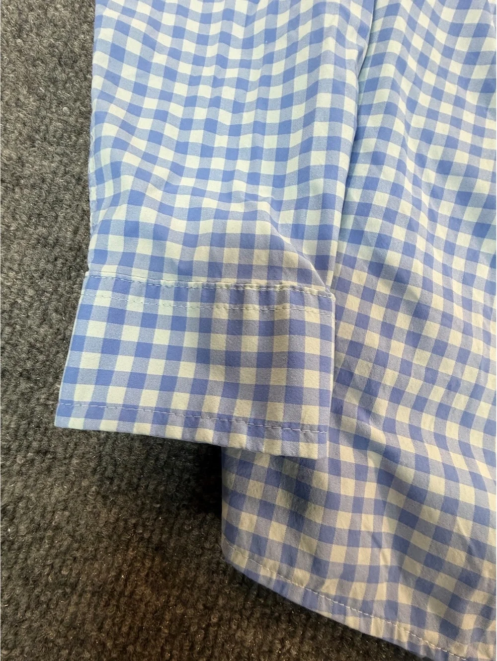 Vineyard Vines Shirt Boys L16 Blue Gingham OTG On-The-Go Performance Button Down